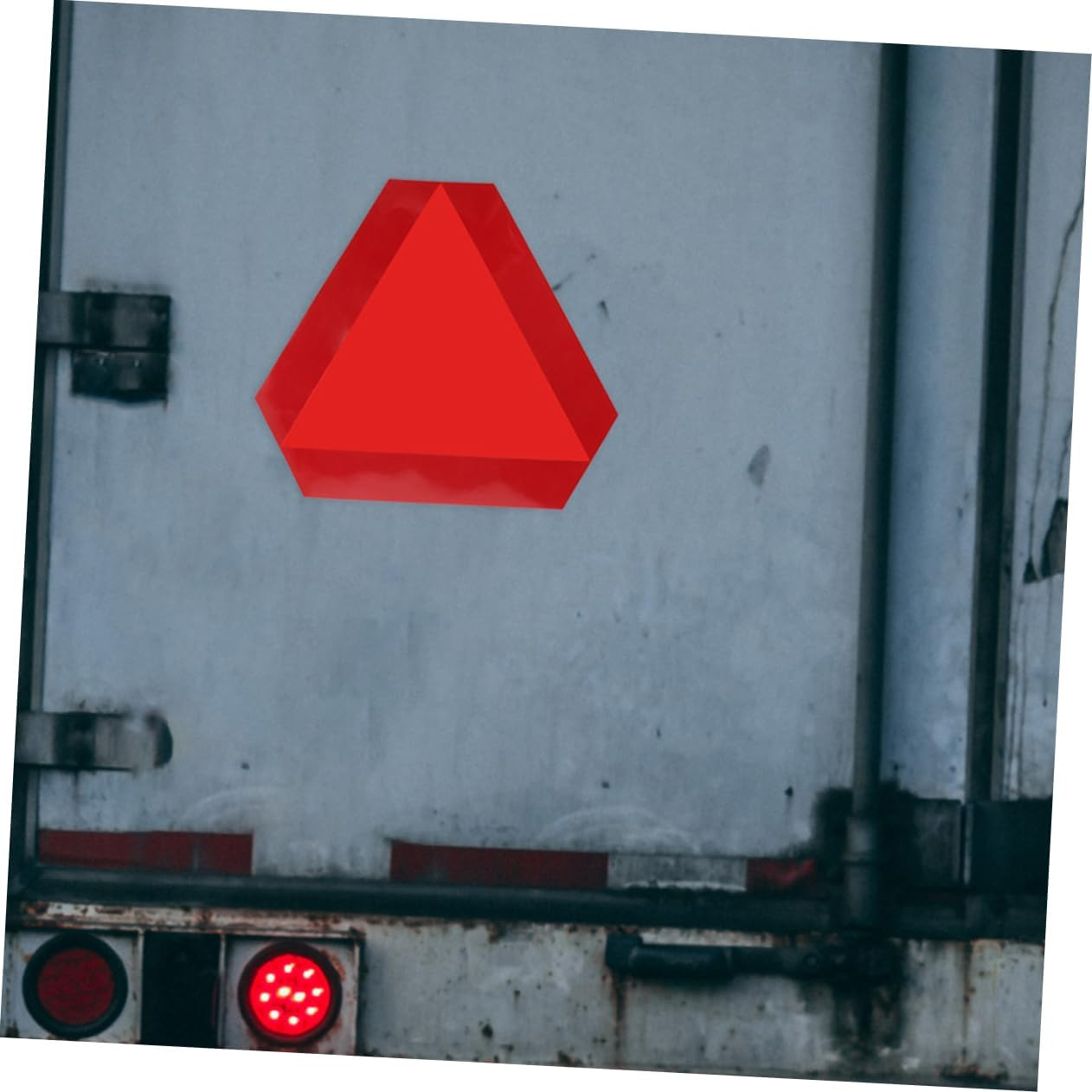 2Pcs Slow Moving Vehicle Sign Triangle Safety Sign Reflective Slow Moving Car for Warning and Caution at Night Low Visibility Areas