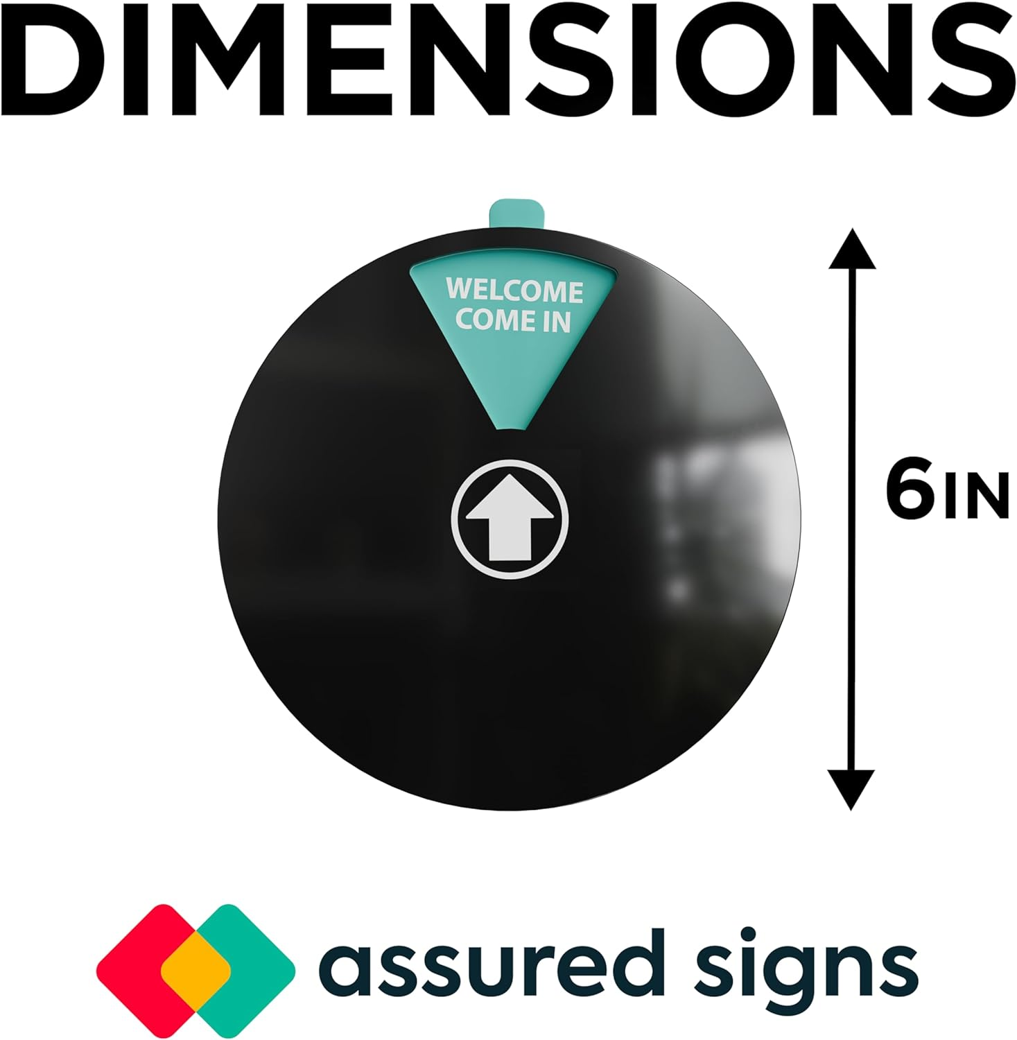 Do Not Disturb Office Door Sign - 6 Rotating Statuses - 6" Diameter - Perfect Meeting in Progress Door Sign - Magnetic or Adhesive Mount for Door, Wall or Window image number 2