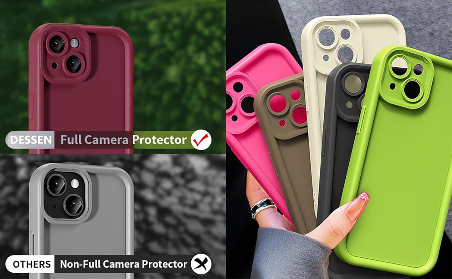 DESSEN Case for Motorola Moto G56 5G Mobile Phone Case - Silicone Protective Case Shockproof Camera Protection Case Soft TPU Bumper Cover White - White image number 2