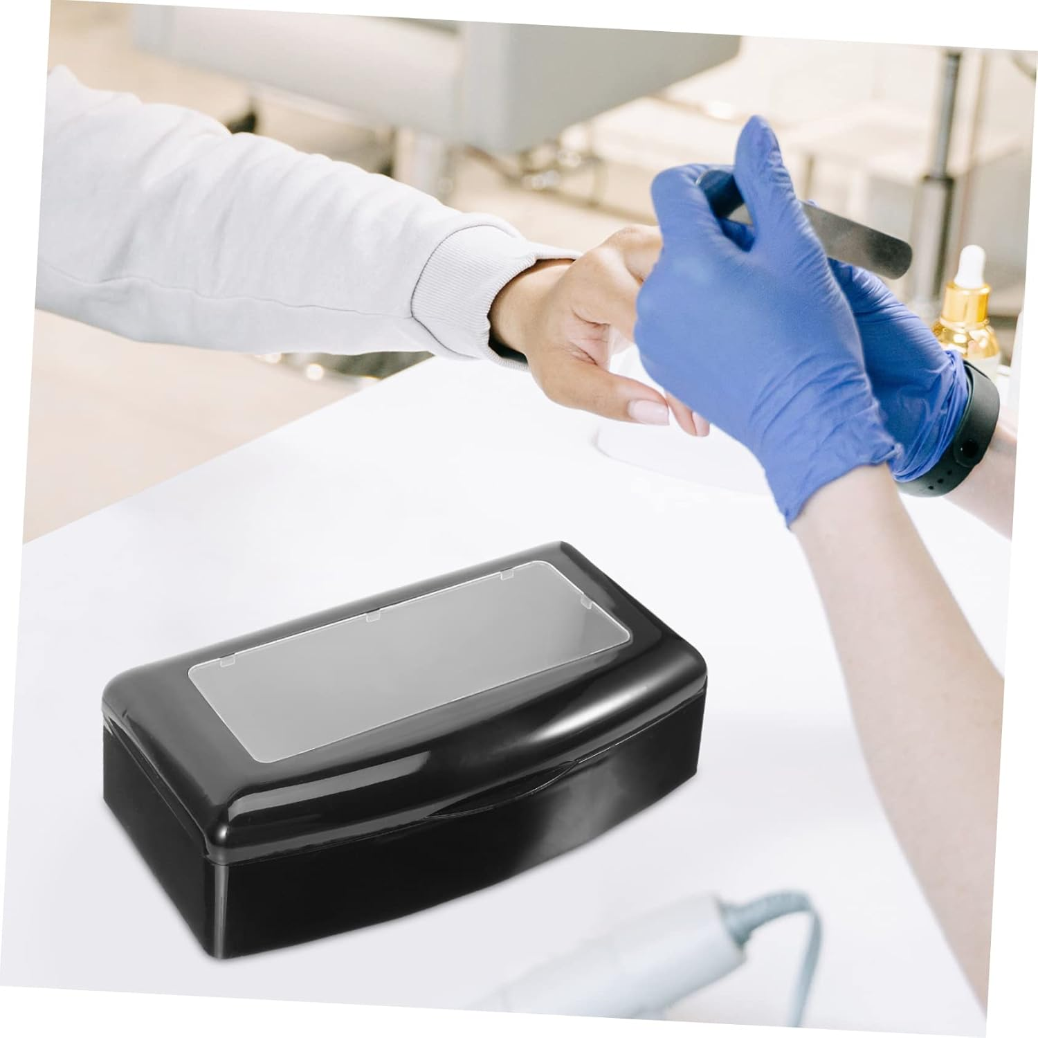 CANIGHT Halloween Manicure Kit Sterilizer Nail Tool Tray Box Pedicure Tools Storage for Salon Professionals image number 5