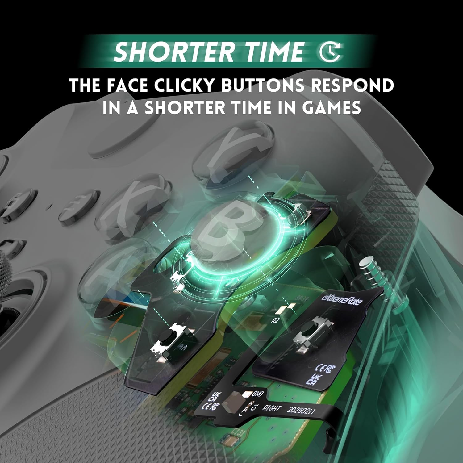 Extremerate Whole Clicky Kit for Xbox Elite Series 2 Controller Shoulder ABXY Buttons, Ergonomic Tactile Switches LT RT a B X Y Mouse Click Kit for Xbox Elite Series 2 Core Controller (Model 1797) image number 6