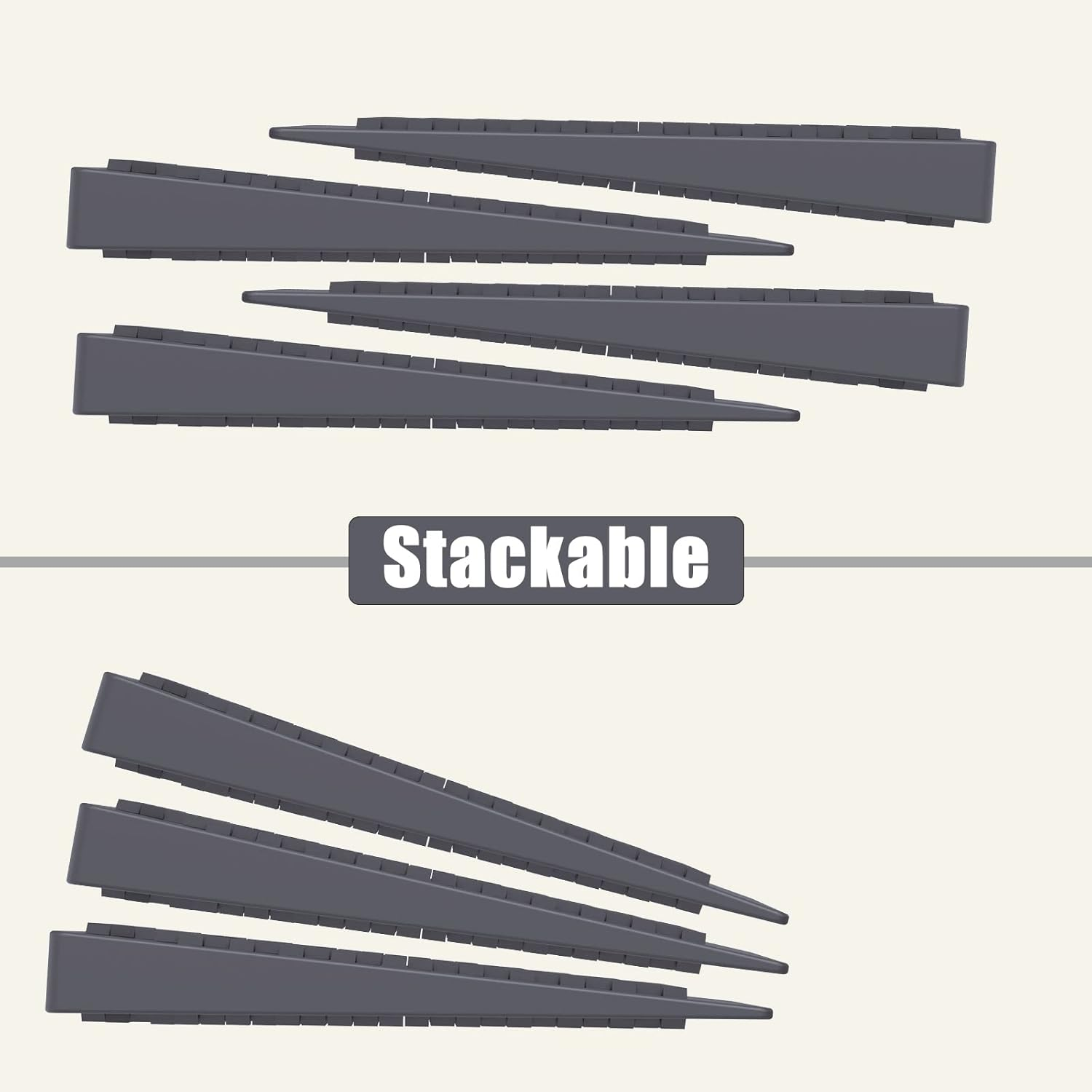 40 Pcs Furniture Leveling Wedge, Plastic Shims, Rubber Feet for Leveling, Table Leg Leveler, Furniture Pads, Table Shims, Durable, Non-Slip, Stackable image number 6