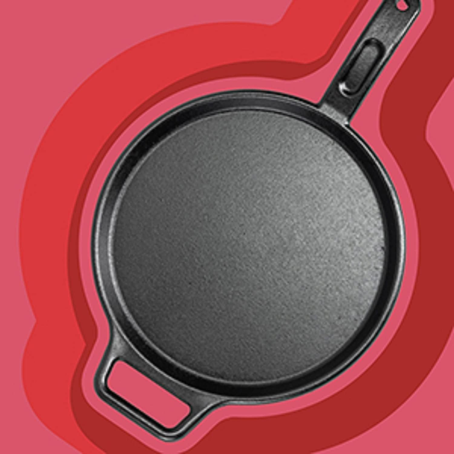 Lodge Bold 12 Inch Seasoned Cast Iron Griddle, Design-Forward Cookware,Black image number 3