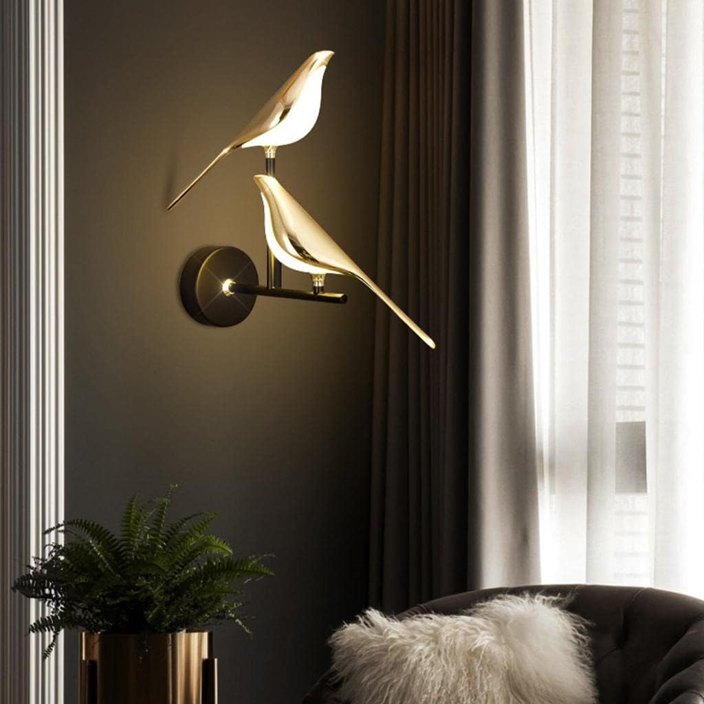 Nordic Bird Wall Lamp Wall Sconce Wall Mount Wall Lighting Led Lighting Fixture for Home Restaurant Cafe Indoor Decorations - 28X12X38Cm