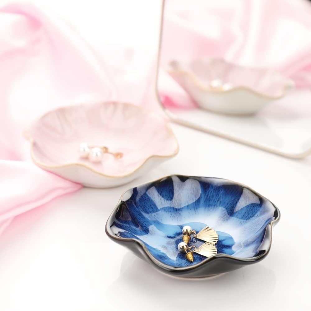 Ceramic Jewelry Dish,Leaf Jewelry Tray Key Tray,Jewelry Holder,Small Ring Dish Holder Jewelry Plate Trinket Tray Catchall Tray Nightstand Decor for Entryway Table Room Decor