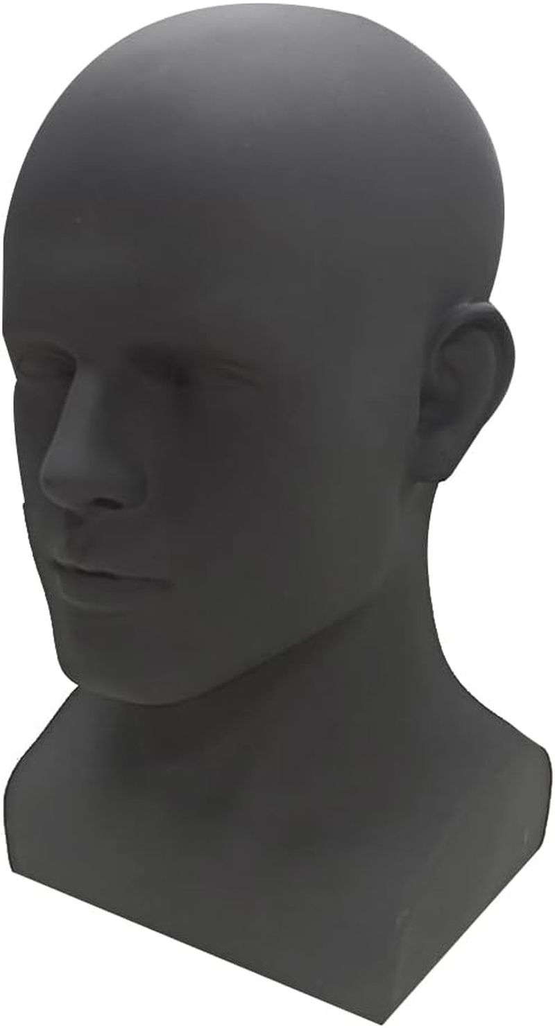 Tuperoymse Male Mannequin Professional Manikin for Display Wigs Hats Headphone Display Stand (Matte Black) image number 1