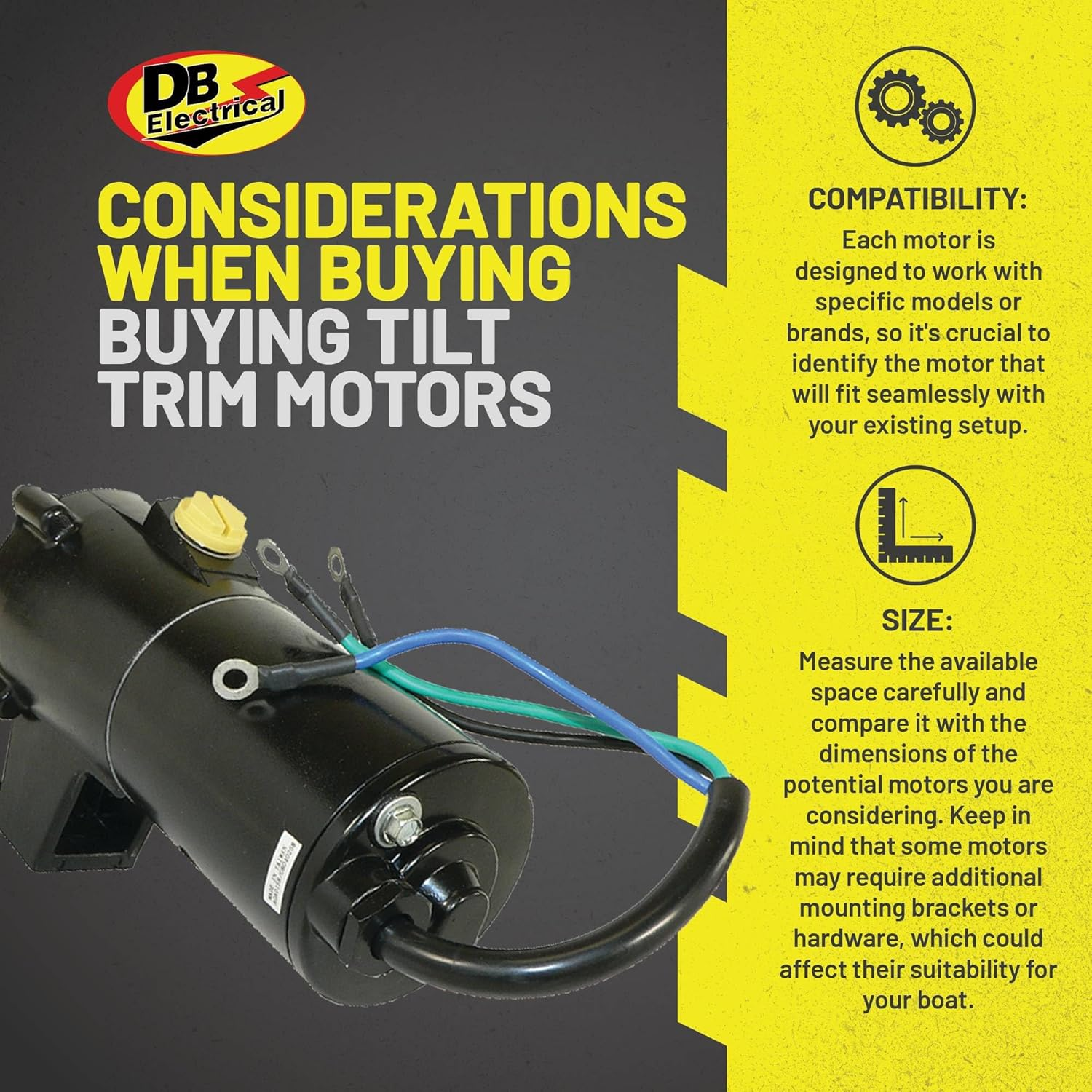 DB Electrical 430-20072 New Power Tilt Trim Motor Compatible With/Replacement for Volvo Penta with Pump 852928 852928-1 6225 PT405N-NP 4-6881 10813AN EVH4002 18-6274 82-6899 image number 6