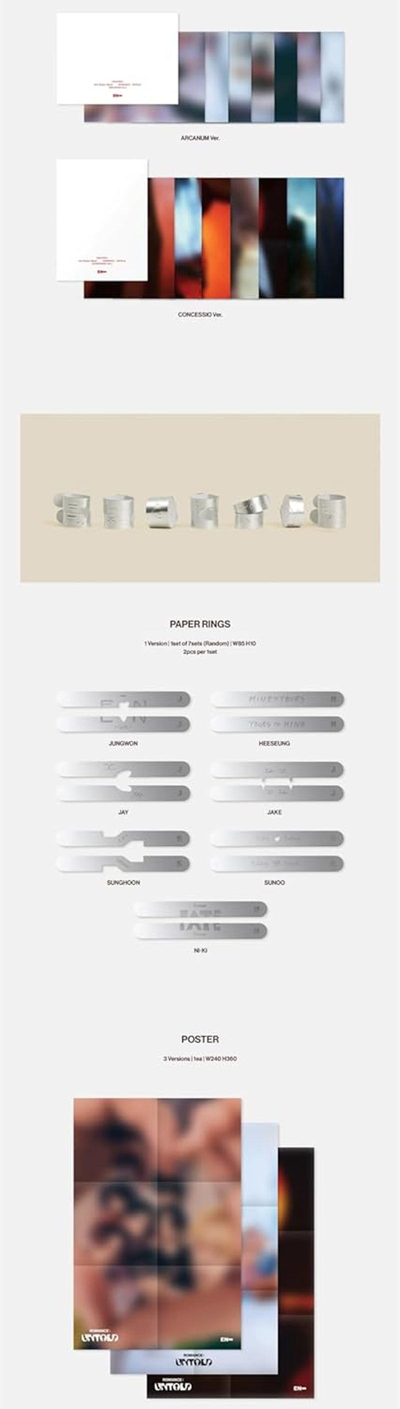 ENHYPEN ROMANCE : UNTOLD 2Nd Album with Tracking EN- (Standard ARCANUM Version) image number 6