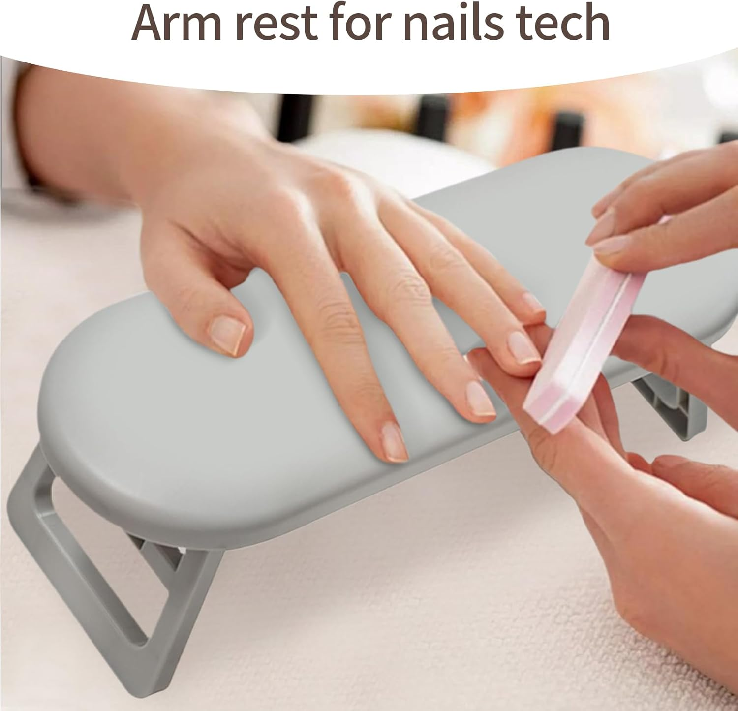 Nail Tech Hand Rest Portable,Household Manicure Arm Cushion - Non-Slip Foldable Hand Rest for Professionals Beginners Work Station Salon Manicure Pedicure Outdoors image number 4