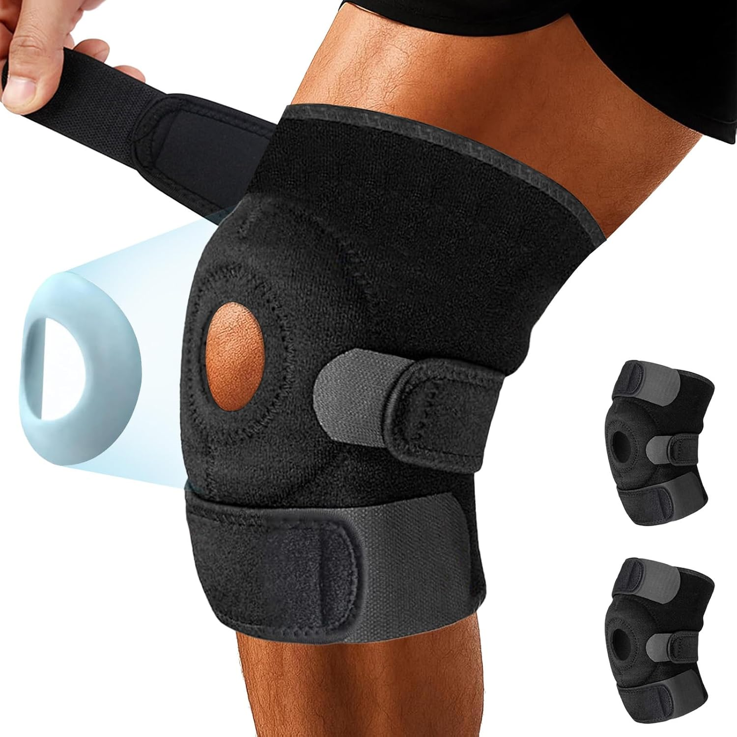 NHEWMAS Ankle Support Brace for Women & Men, 2 Pack Compression Ankle Braces, Breathable Neoprene Sleeve with Adjustable Straps.