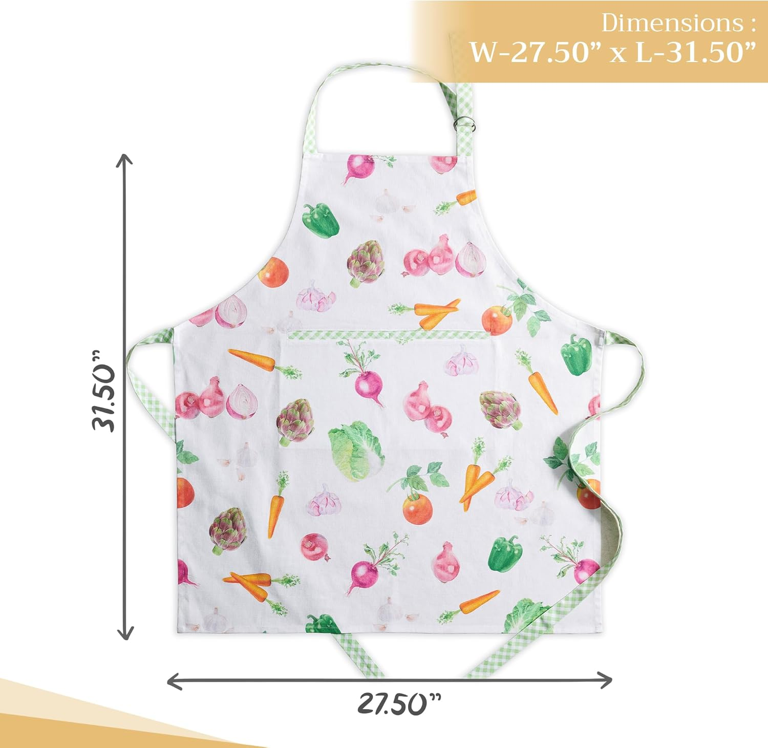 Maison D'Hermine 100% Cotton Apron for Women with Pocket Kitchen Chef Apron for Men Cooking Gardening Server Waitress Maid image number 2