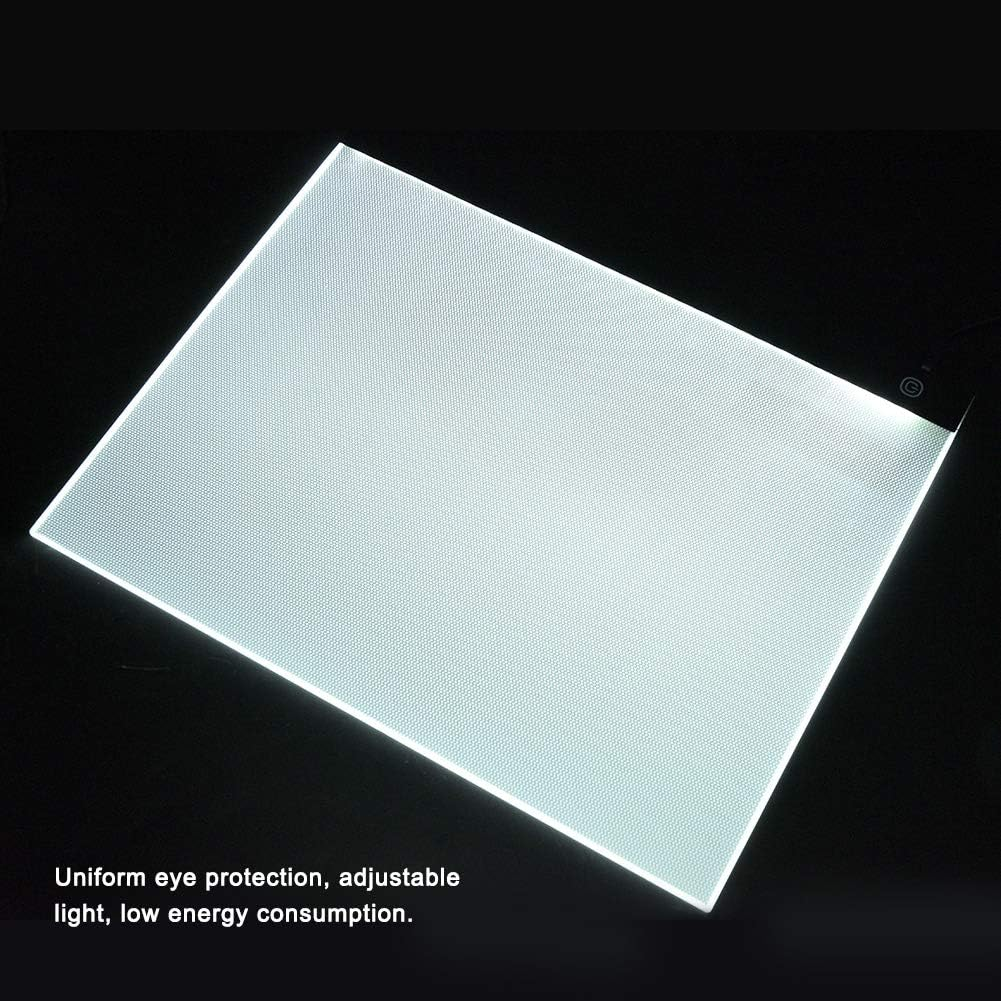 A3 LED Light Box Drawing Board, A3 LED Copying Board Ntelligent Brightness Memory Function Transparent Acrylic Panel for Template Scrapbook for Sketch Drawing image number 1
