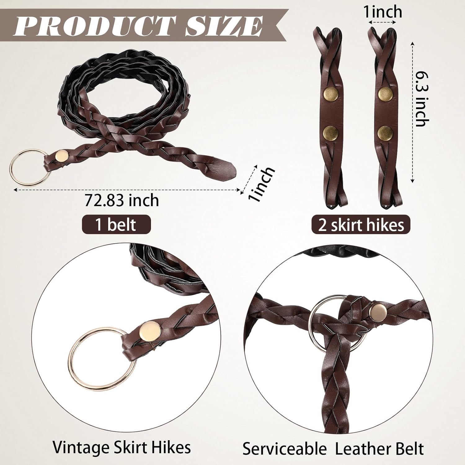 Skit Hikes Belt for Women Renaissance, Medieval Ren Faire Cosplay Vintage Belt Costumes Accessories Renaissance Fair image number 6