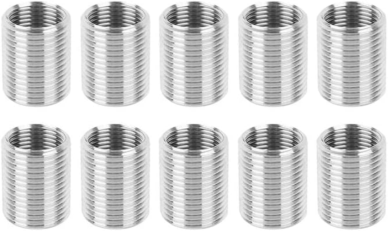 10 Pcs M12 to M10 Thread Reducer Nuts Conversion Sleeve - High Strength Steel Threaded Inserts for Pipe Fittings, Z Axis Hand Screw Nut Coupler (Industrial & DIY Use) image number 3