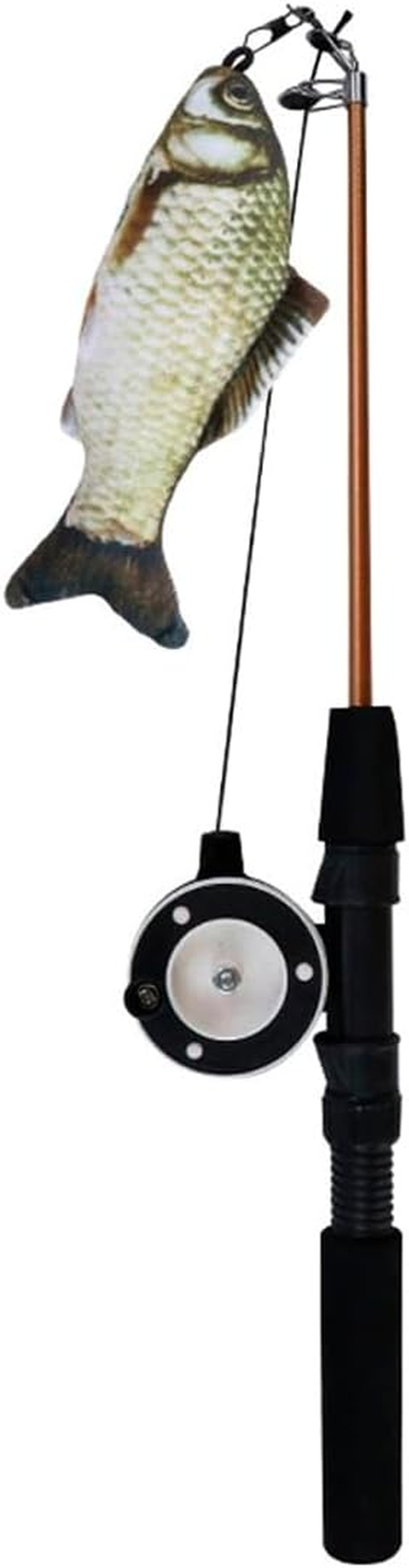 Jade Deals Retractable Feather Cat Play Stick Interactive Cat Fishing Rod Toy Durable AU, 16.3In - 26.7In, Fish Attachments, Durable for Feline Entertainment