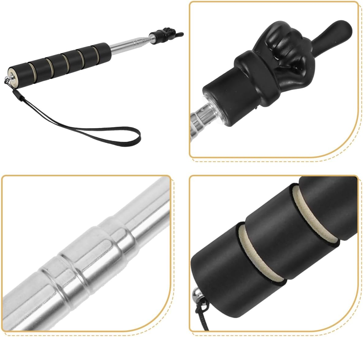 Coheali Pointing Reading Stick for Kids - Adjustable Stainless Steel Pointer for Classroom Reading Early Education Teaching Aid Ideal for Presentations and Games image number 6