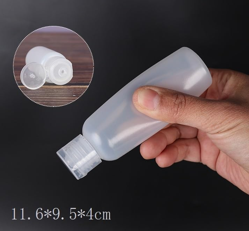 Plastic Travel Bottles, Empty Lotion Bottle Small Squeeze Bottle Containers with Flip Cap for Shampoo Conditioner Toiletries 12 Pack (White, Pack of One) image number 5