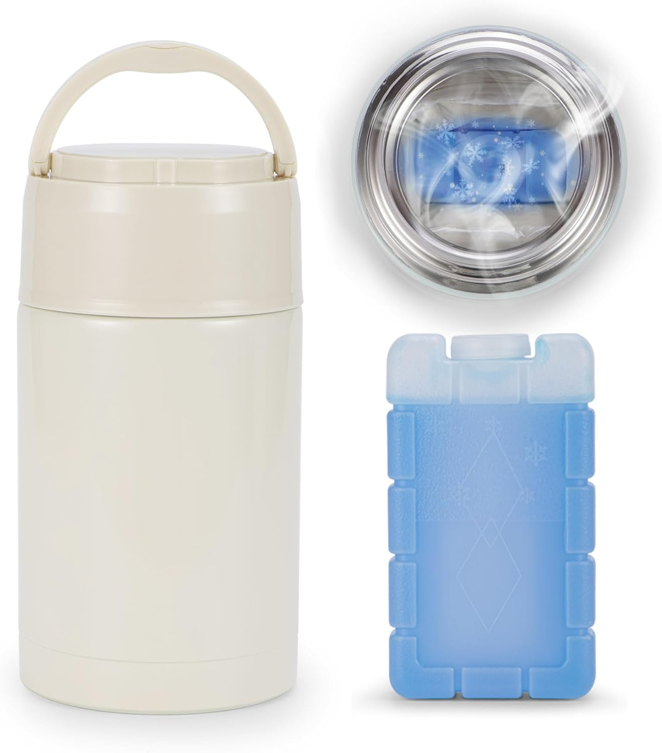 Portable Breast Milk Cooler, Stainless Steel Breastmilk Storage Keeps Breastmilk Cold for up to 24 Hours, Breast Milk Chiller Included Ice Pack for Women Outdoor Travel