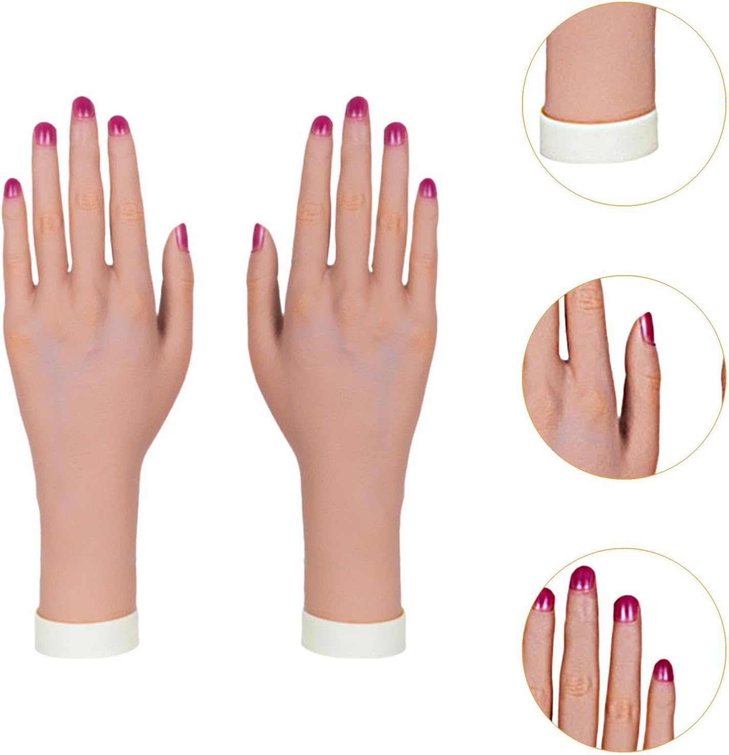 Generic Flexible Training Hand for Manicure and Jewelry Organization, Skin Left Right Hand, as Described