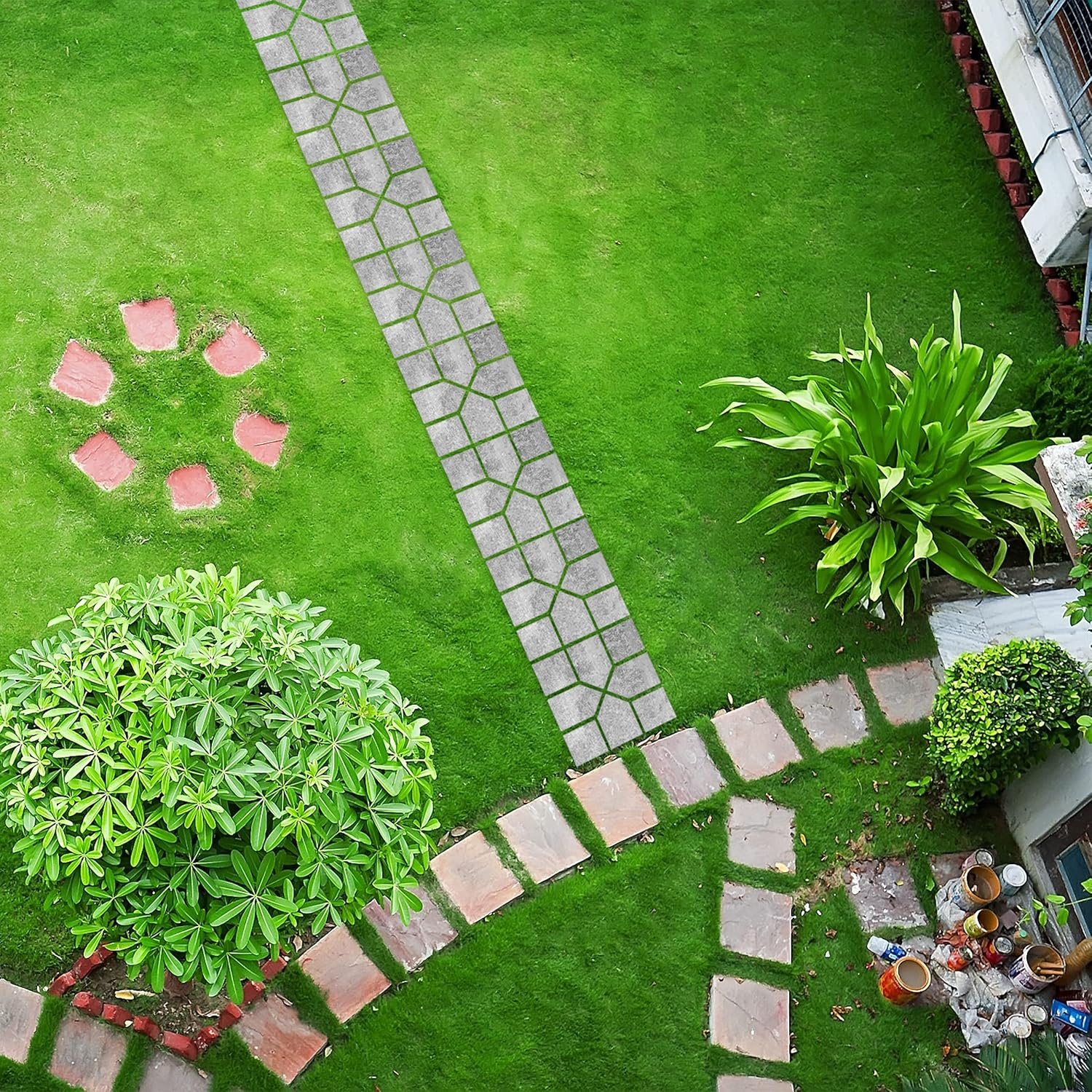 Relaxdays Concrete Mould Form Square Casting Mold Cement Path Paving Pattern Maker 40 X 40 Cm image number 4