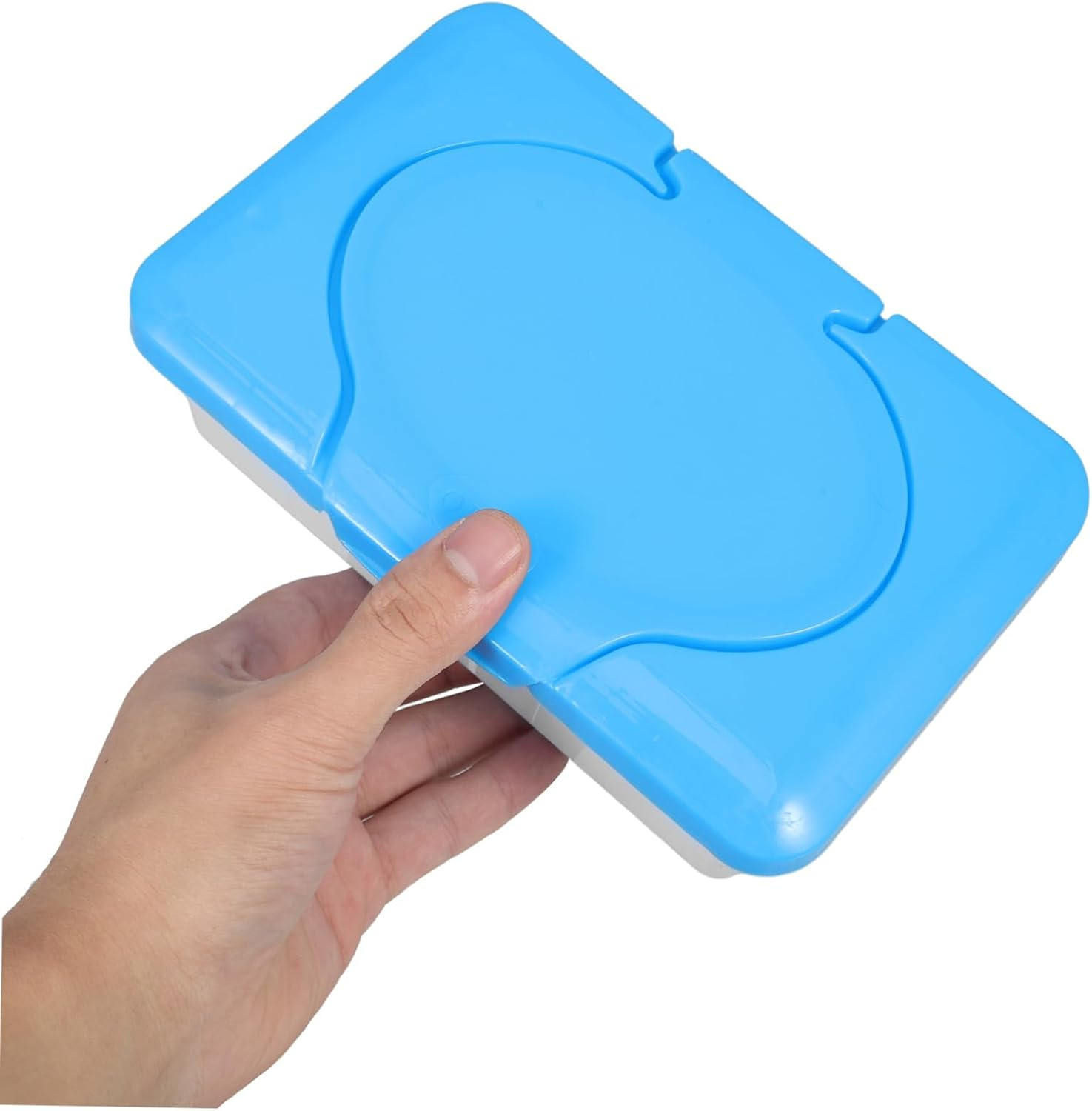 CANIGHT 2Pcs Portable Wipes Dispenser Lid Refillable Tissue Box for Home and Travel Convenient Cleanliness Holder for Nursery and Bathroom Use image number 4