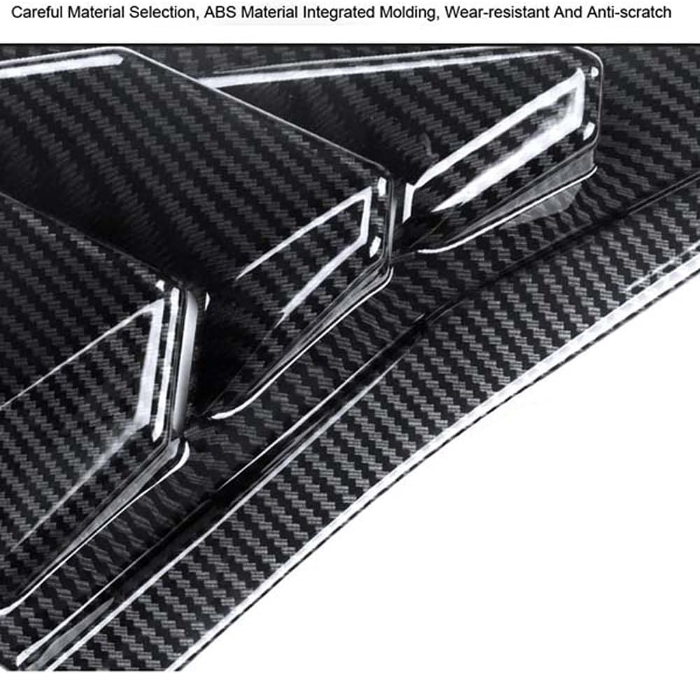 Carbon Fiber Racing Rear Side Window Louvers Air Vent Scoop Shades Cover Blinds Exterior Decals Compatible for Honda 10Th Gen Civic Hatchback Type R 2016 2017 2018 2019 2020 2021(Not for Sedan) - Black-Civic Sedan image number 2