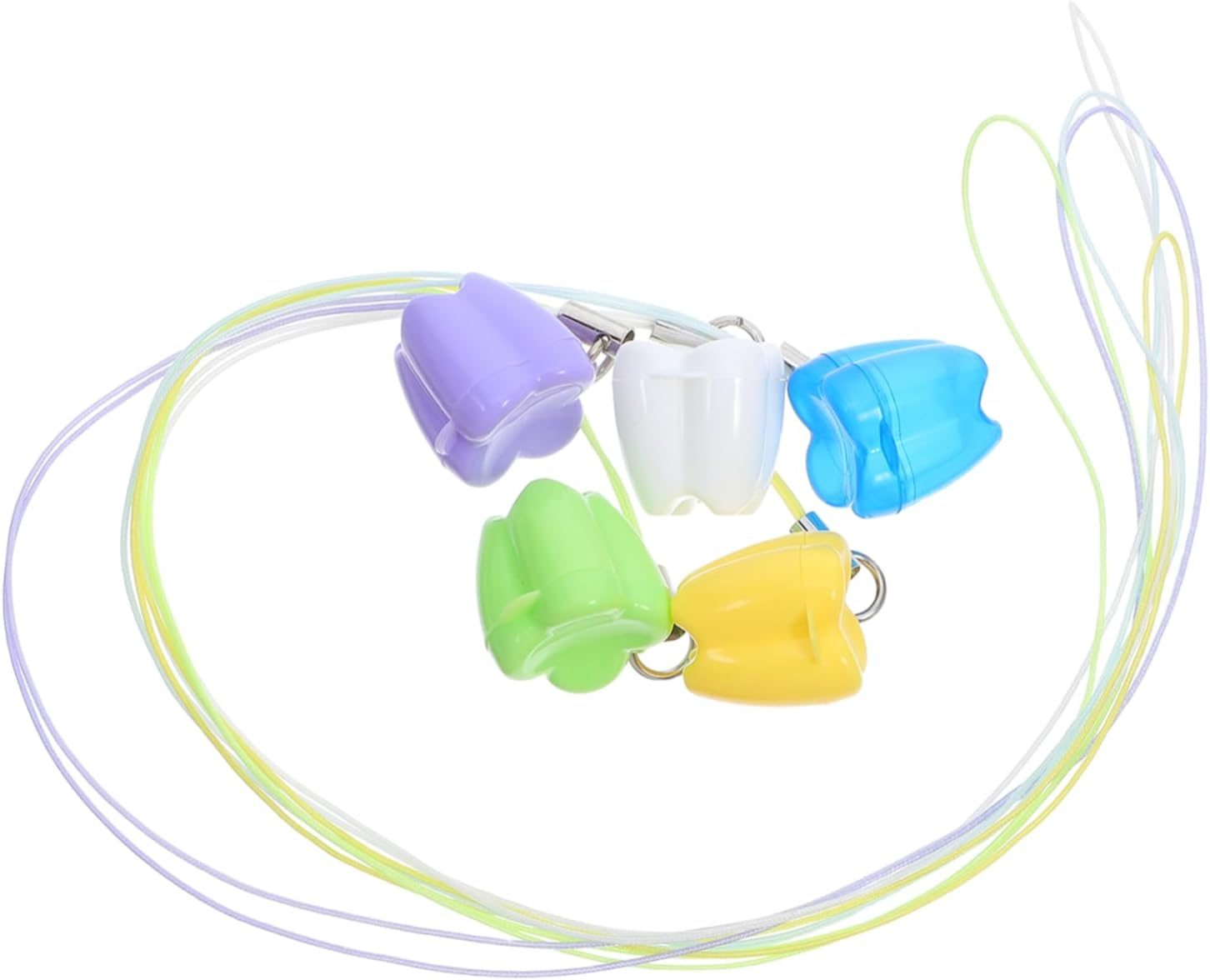 5Pcs Newborn Teeth Storage Box Plastic Tooth Keeper Necklace Party Supplies for Boys and Girls Memories image number 3