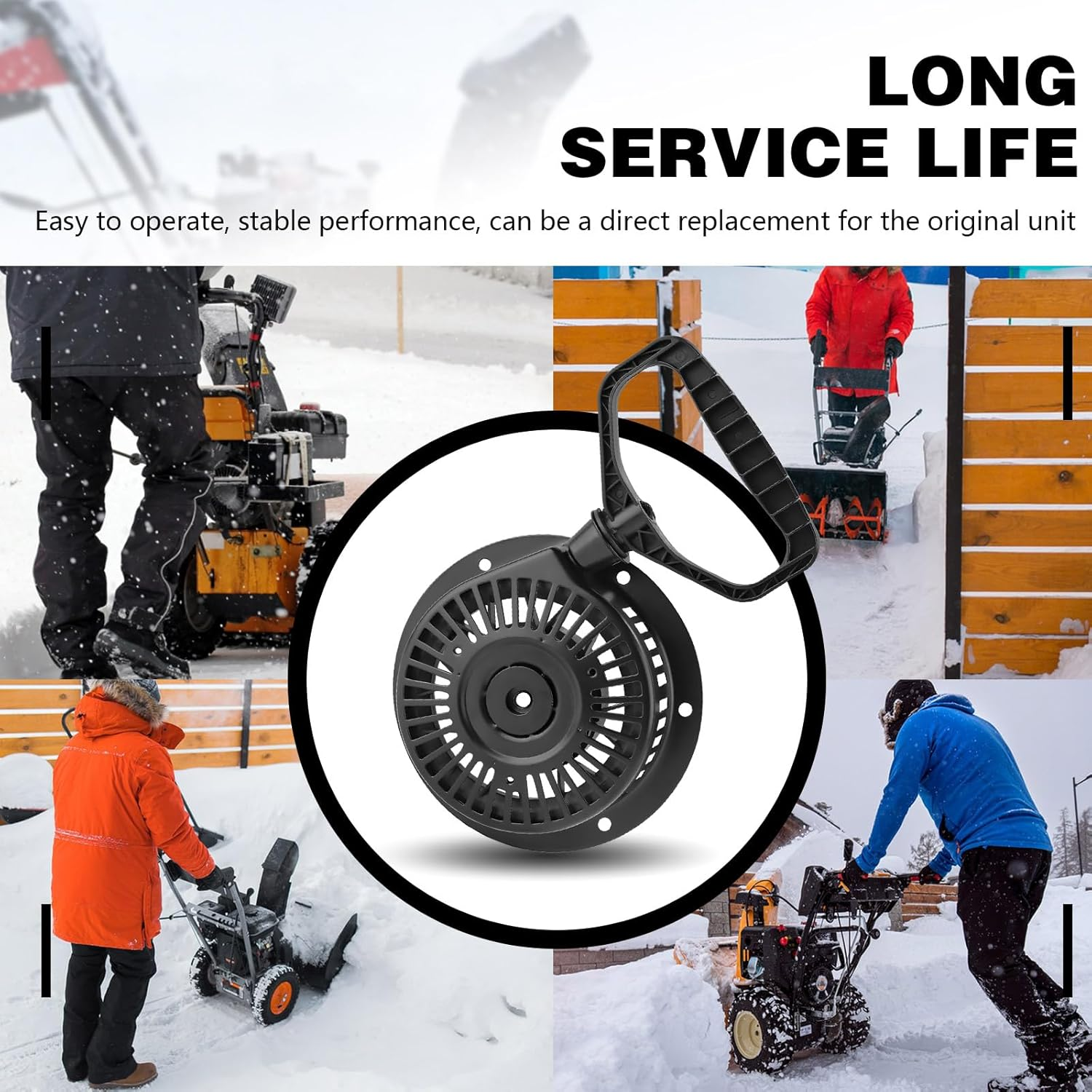 Recoil Starter Assembly 20001054 for Ariens Sno-Tek, Compact, Classic, Deluxe, AX254 Engines, 920021, 920022, 921024, 921030 Snow Blowers (Black)