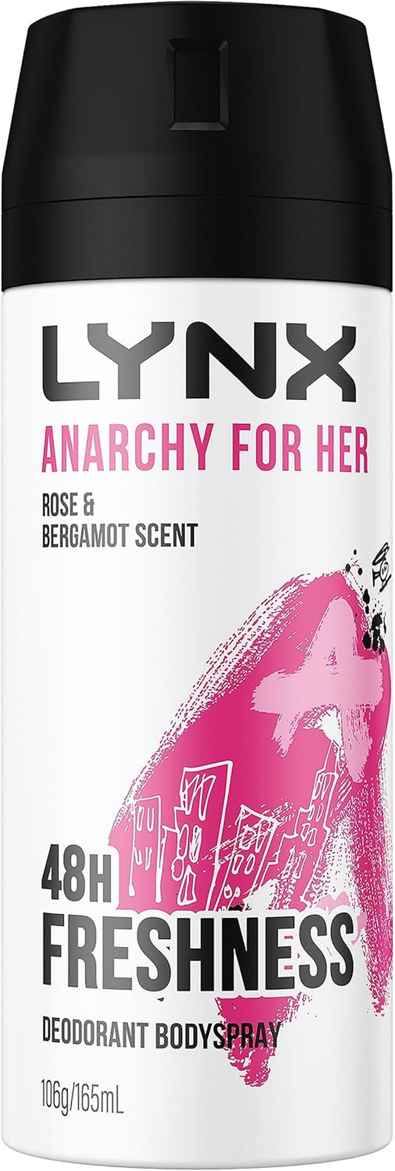 LYNX Anarchy for Her Deodorant Aerosol Body Spray for Women 165 ML X 2 Pack, 48 Hour Fressness image number 4