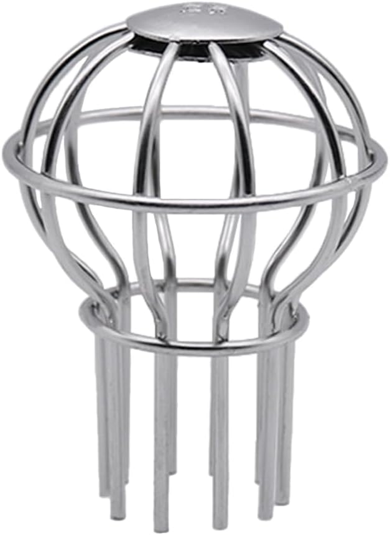 Gutter Guard, 304 Stainless Steel Roof Drain Drainage Ditch, Anti-Blocking Mesh Cover, Gutter Protection,Outdoor Roof Blocking Proof Line Cap,Round Floor Net Cover(50 Tubes) image number 3