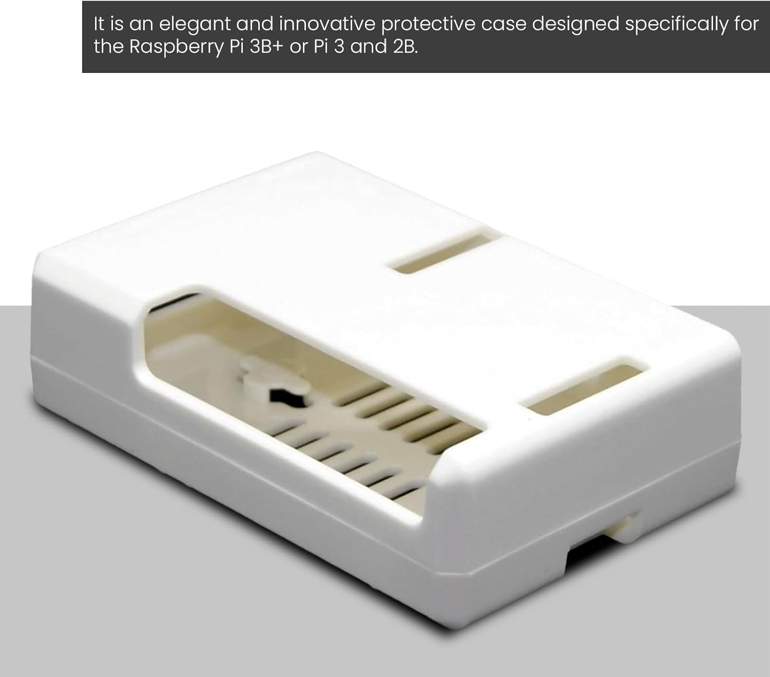 Premium Raspberry PI 2 Model B Quad Core Case (White) Access to All Ports