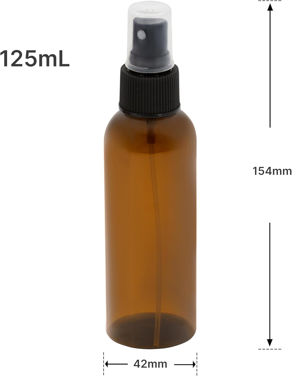 Two Hands 125Ml Amber Bottles with Spray Pump - Pack of 16 TH125ALP16