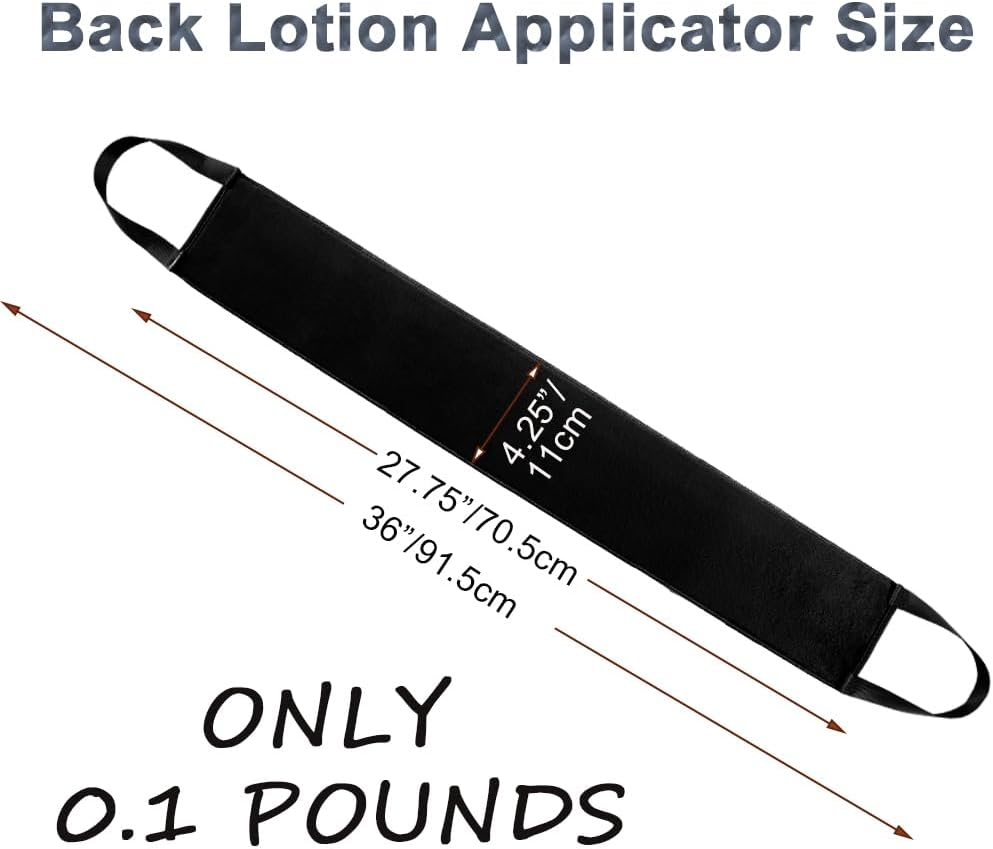 Self Tanner Back Applicator - Lotion Back Tanning Applicator for Self Tan Back Applicator, Achieve Smooth Even Finish on Hard-To-Reach Areas with Back Applicator for Self Tanning - Black image number 4