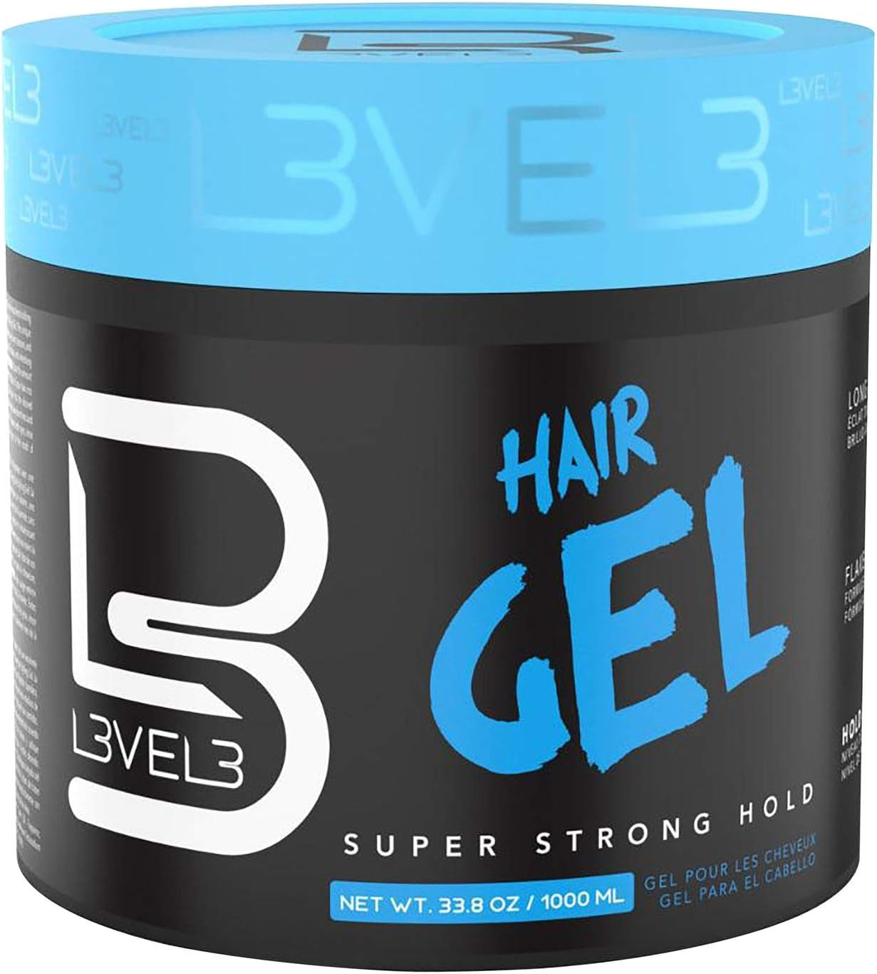 L3VEL3 Super Strong Hair Gel for Men 8.45 Oz Gel image number 3