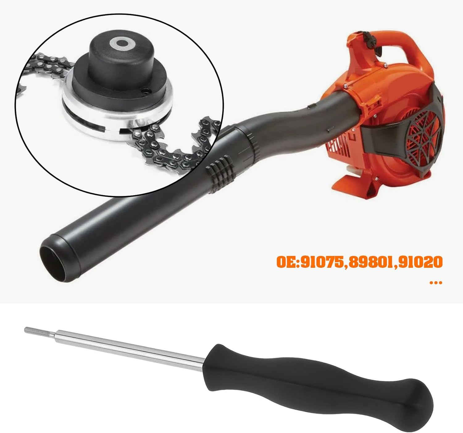 Briny River 1PC Carburetor Limiter Cap Tool Compatible with Echo Blower Trimmer Chainsaw OE 91075 89801 91020 Left Thread 2.5Mm Length 156Mm Carburetor Adjustment Tool Screwdriver image number 1