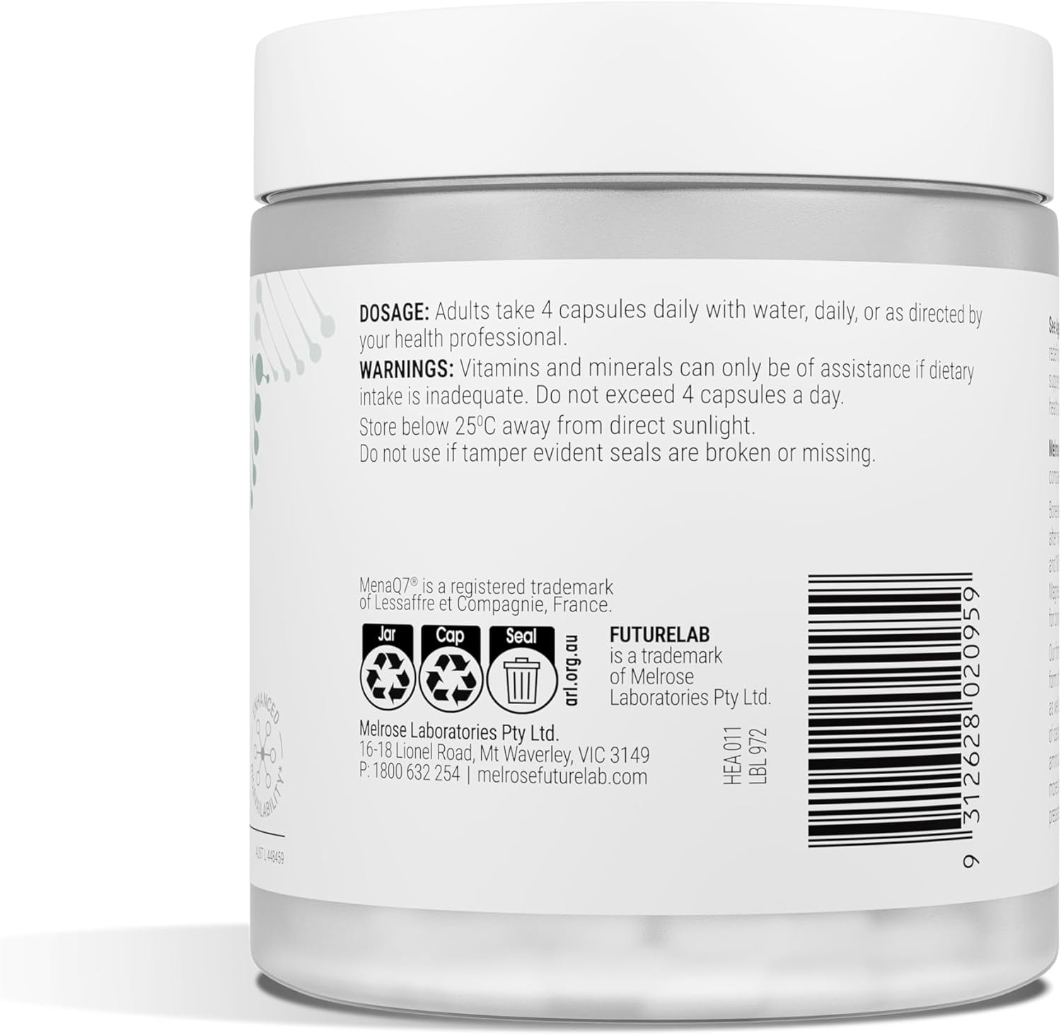 Melrose Futurelab Bone Matrix 120 Capsules image number 2