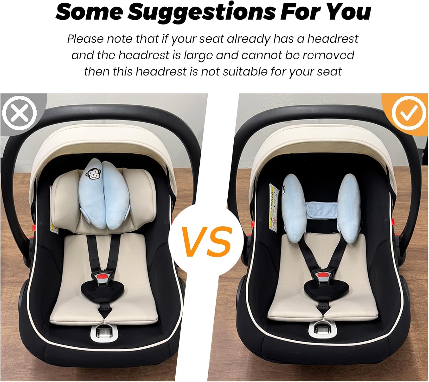 Adjustable Baby Head Neck Support Pillow,Baby Travel Pillow Cushion for Car Seat,Stroller Headrest Pillow for Infants,Head and Neck Support Pillow for Pushchair,Blue - Blue image number 5