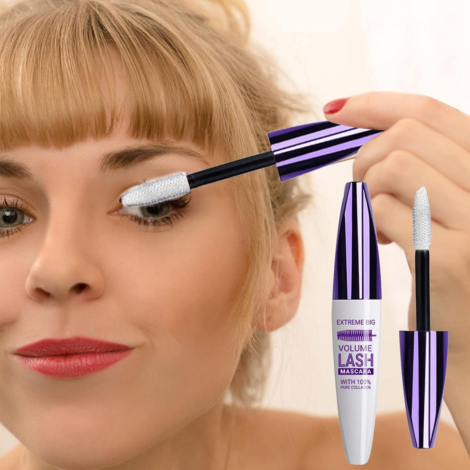 5D Silk Fiber Lash Mascara, Lengthening & Voluminous, Waterproof & Smudge-Proof, No Clumping - Brown image number 6