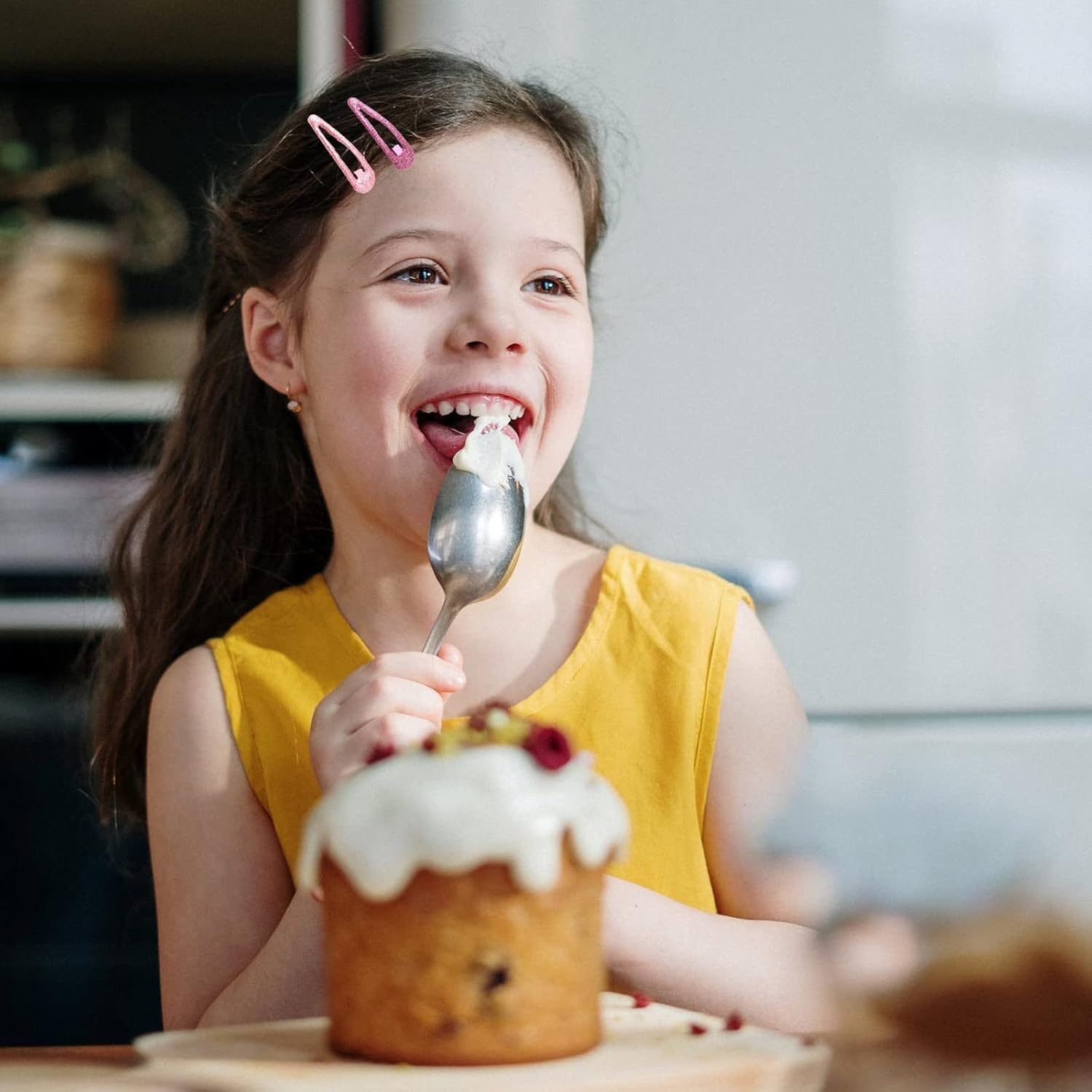 ZEVONDA Glitter Hair Snap Clips - Metal Hair Clips Colorful Glitter Sequin Hair Clips Barrettes Hair Styling Accessories for Toddlers Kids Girls Women, Green *12 - 12 X Rose Red image number 3