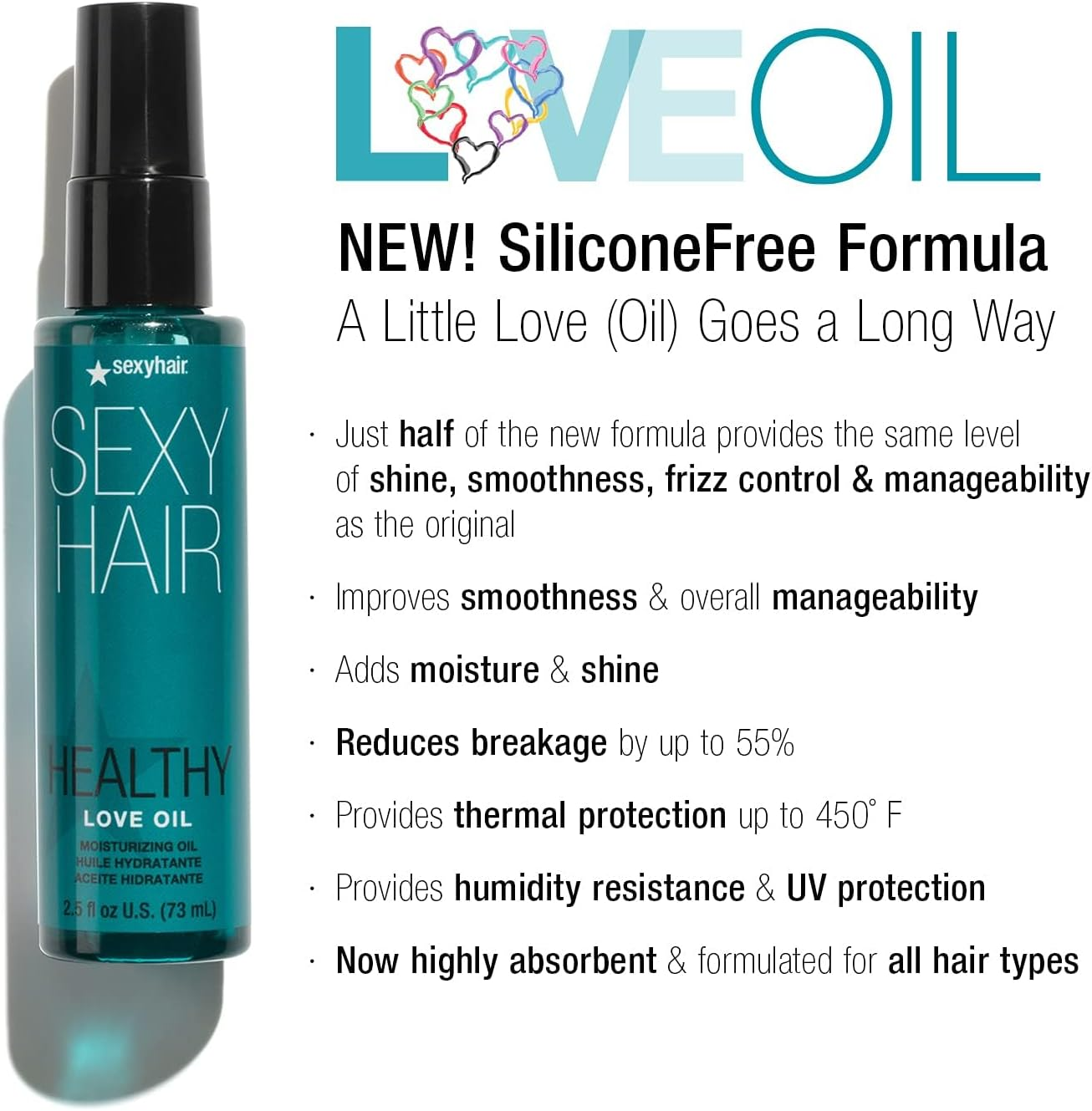 Sexy Hair Healthy Sexy Hair Love Oil Moisturizing for Unisex 2.5 Oz Oil