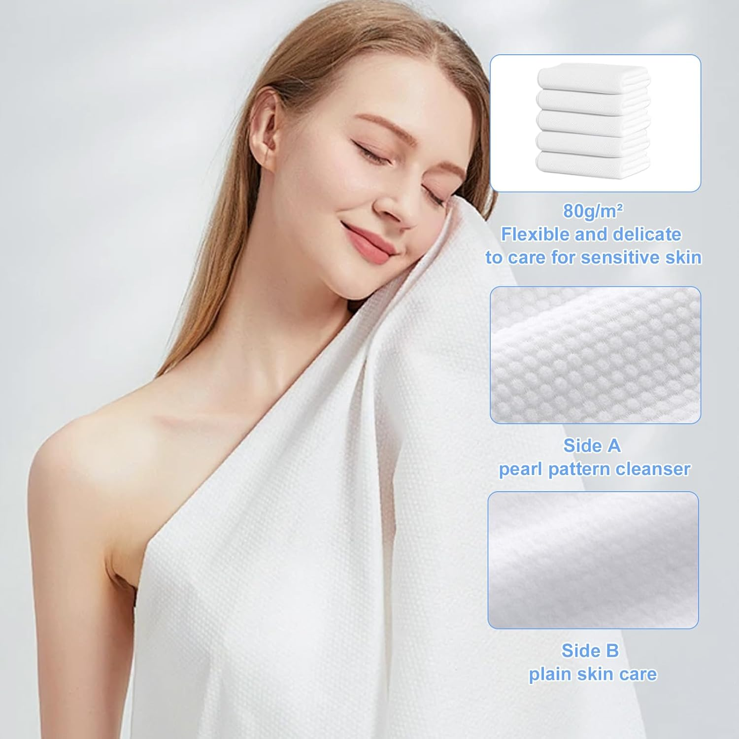 5 Pack Compressed Towel & Reusable Travel Essentials Towels | Large Compressed Towels &ndash; 70X140Cm Ultra-Absorbent for Camping, Swimming & Emergencies image number 3