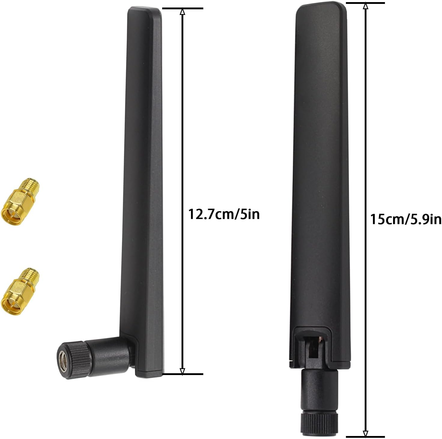 Wifi 6E Antenna Dual Band 2.4Ghz 5Ghz 5.8Ghz 12Dbi MIMO RP-SMA Connector for Wifi WLAN Router Wireless Network Card USB Adapter Security IP Camera Video Surveillance Monitor Bluetooth Antenna image number 2