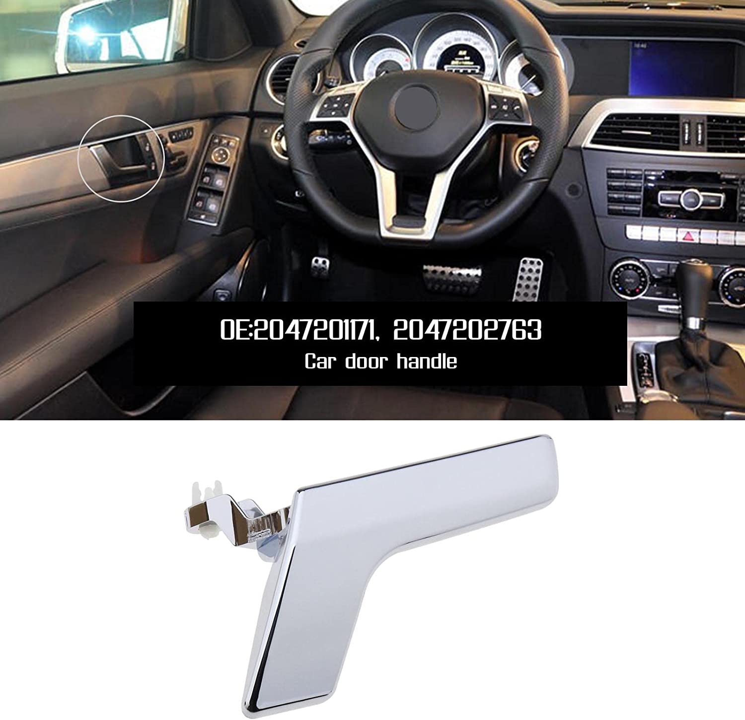 SING F LTD Car Right Interior Door Handle Repair Kit inside Right Front Rear Side Replacement Door Handle 2047202271 2047202663 Compatible with Mercedes-Benz W204 S204 C-KLASSE C250 C280 C300 C350 image number 6