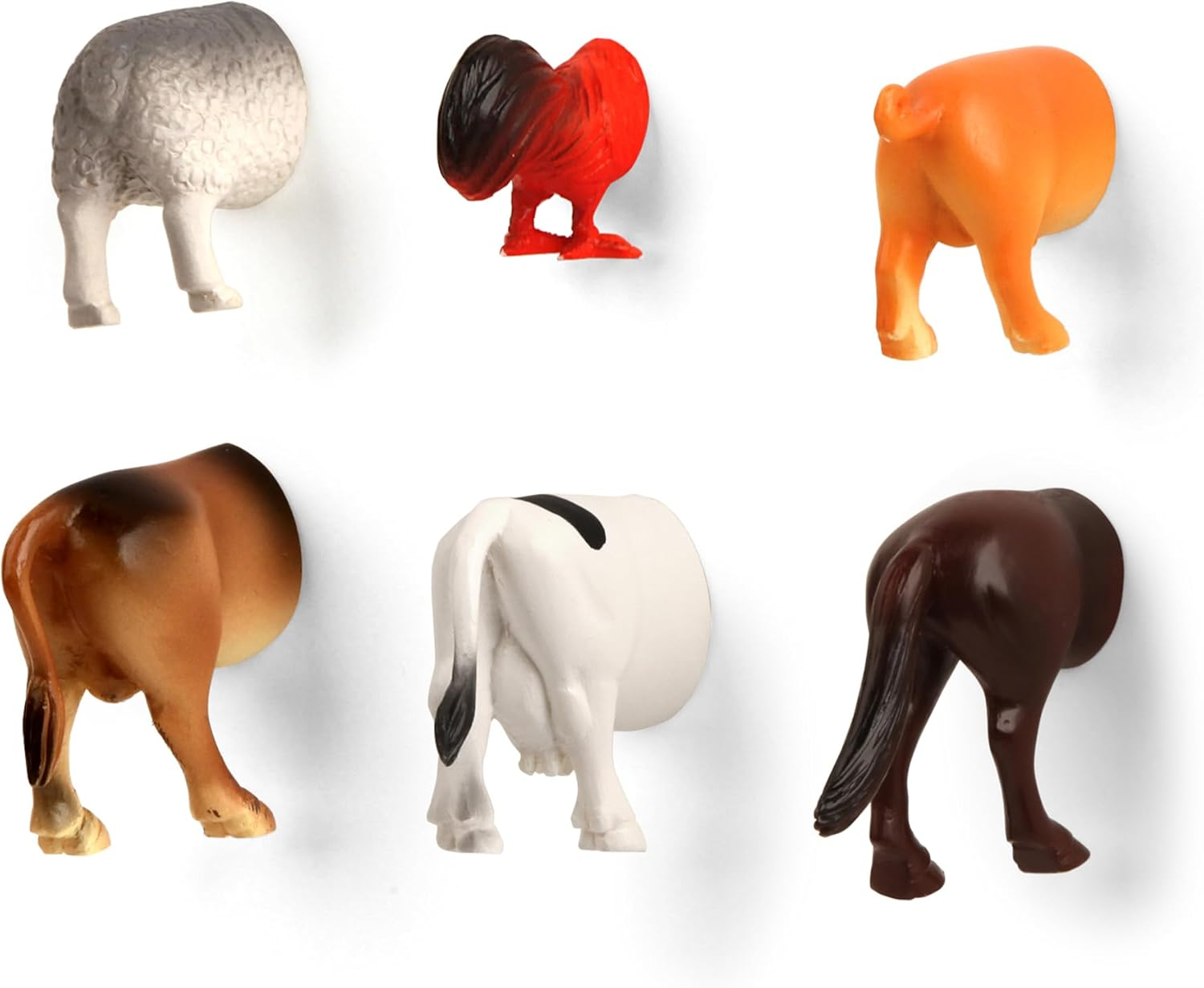 Kikkerland Farm Animal Butt Magnets, Set of 6 (MG26) image number 5