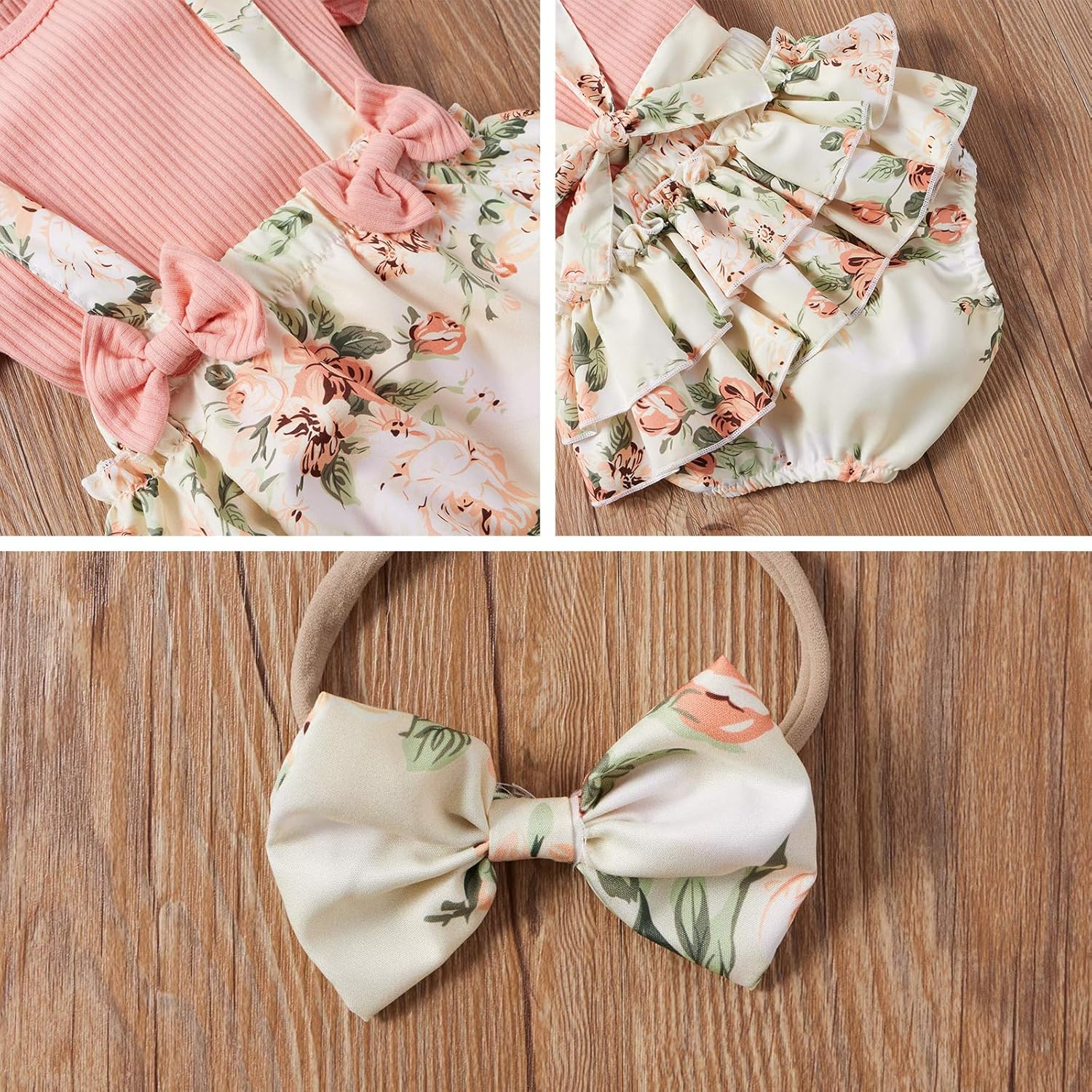 Sleeveless Off-Shoulder Two-Piece Set with Embroidery Rose Design, Summer Outfit image number 5