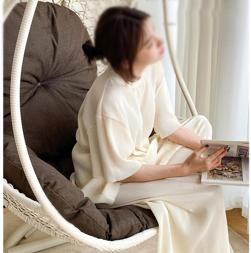 Swing Egg Chair Cushion Thickened Hanging Basket Seat Cushion Washable Hammock Chair Cushions Outdoor Patio Hanging Chairs Cushions Replacement (Only Cushion) (Green)