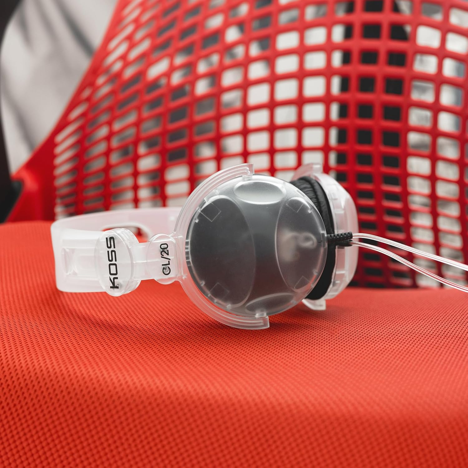 Koss Cl20I Clear Transparent On-Ear Headphones, In-Line Microphone and Remote, Retro Style, 3.5Mm Plug image number 3