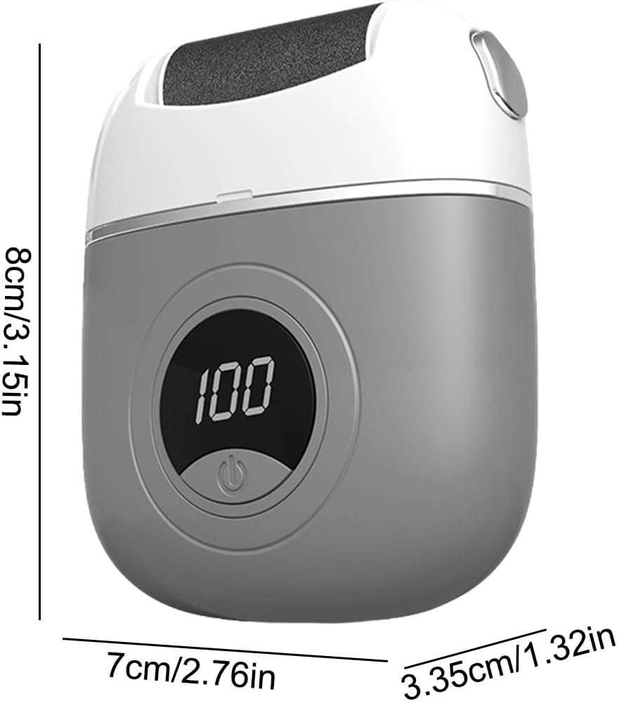 Electric Foot File, Callus Remover, Powerful Pedicure Grinder, Adorable Foot Care Tool, Rechargeable Scrubber Roller for Smooth Feet and Dead Skin Removal, Orange, Blue, Gray - Orange image number 5