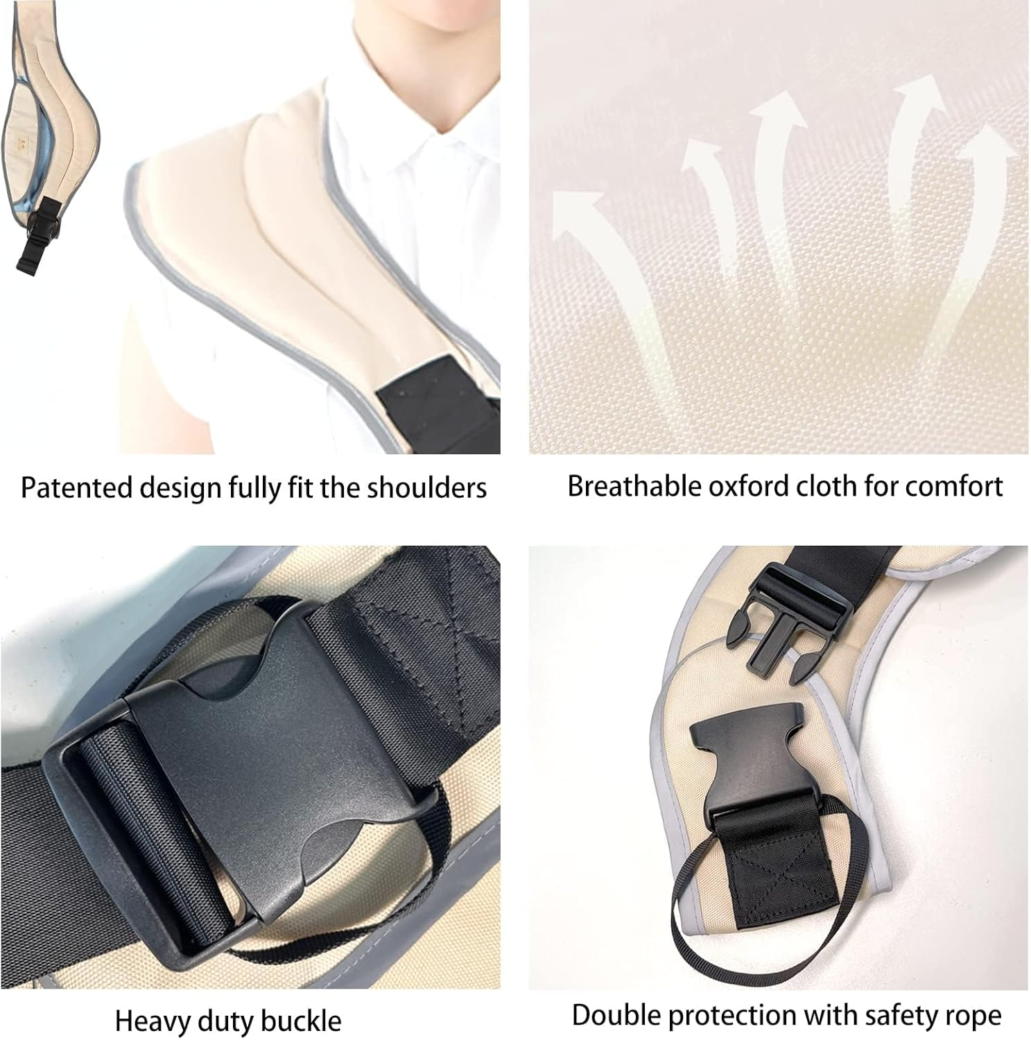 Toddler Sling Carrier Lightweight Baby Carrier Sling Baby Hip Carrier with Hip Seat Carrier for Toddler, Baby Sling Carrier Toddler Carrier Slings Carrying 10-60 Lbs (Beige) image number 5