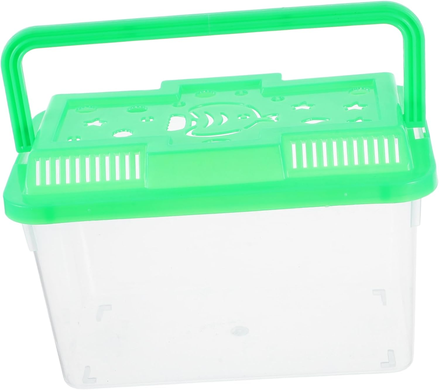 FONDOTIN Fish Bowl Portable Tank for Turtles Reptiles and Hamsters Transparent Design with Handle for Travel and Home Use Versatile Cage for Aquatic Pets image number 5